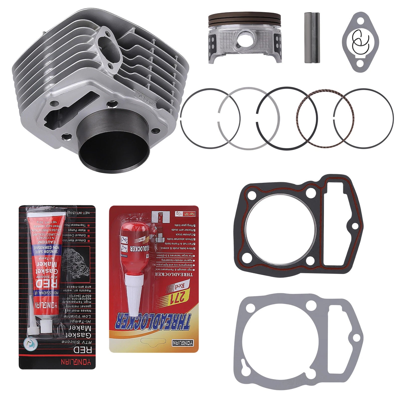Top End Rebuild Kit with Gaskets for Honda SL230 XR230 CRF230F (2003–2023)