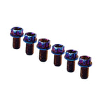6pcs M6x25mm Titanium Torx Head Flange Screws for Motorcycle Bicycle