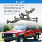 Stainless Steel Exhaust Manifold with Gasket Kit for Jeep Grand Cherokee Wrangler (1993–2006)