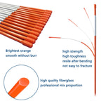 Set of 20 Orange Reflective Driveway Markers 48 Inches
