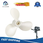 7.5 x 8 Boat Propeller for Yamaha (4A/5C/F4AHP) 9 Tooth 6E0-45941-00-EL RH