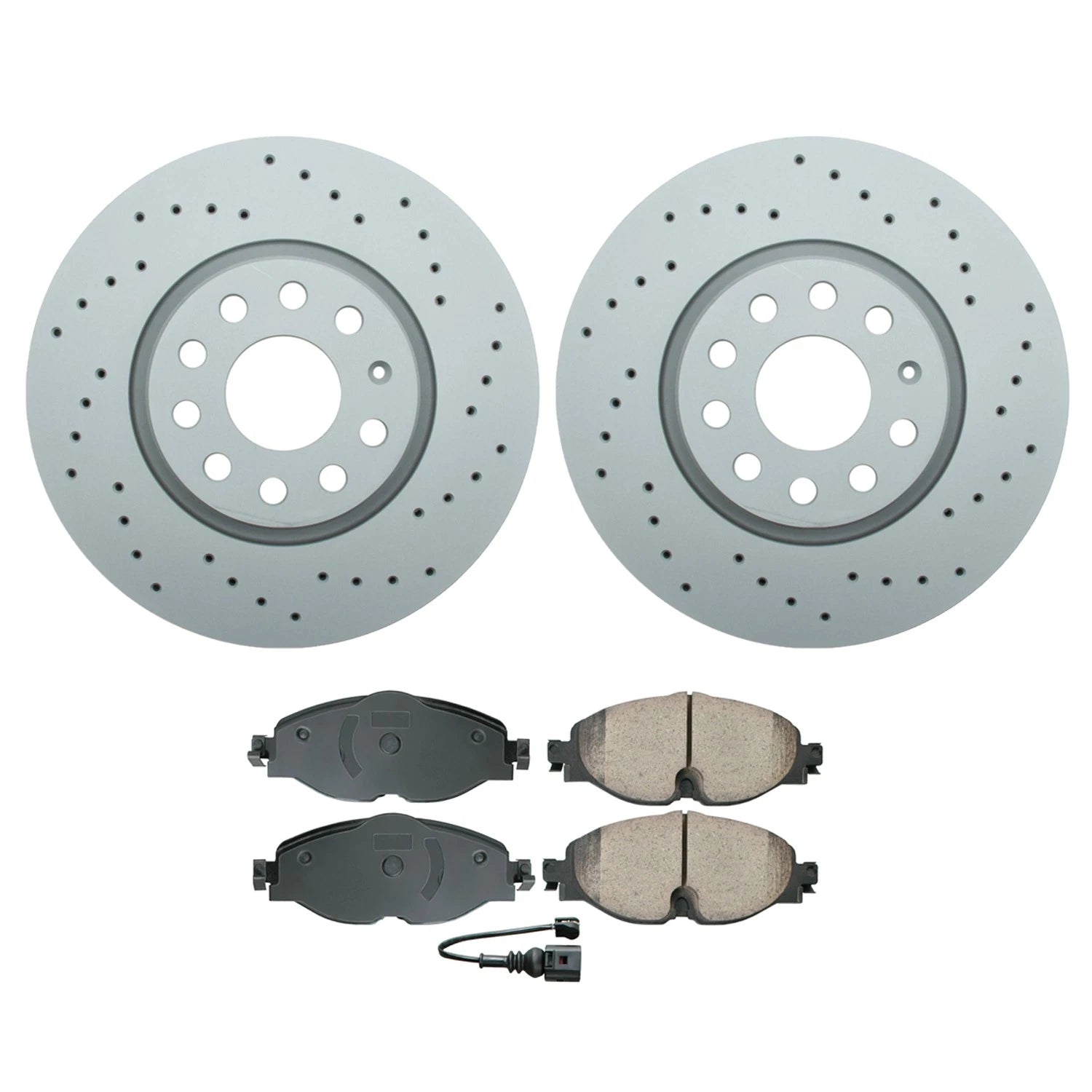 Zimmerman Front Rotors & Akebono Euro Brake Pads Kit for GTI Jetta TT