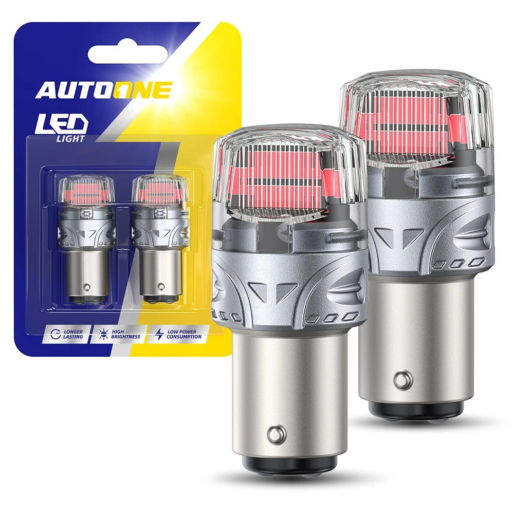 2X LED Tail Brake Stop Light Bulbs 1157 7528 3496 BAY15D Red for Vehicles