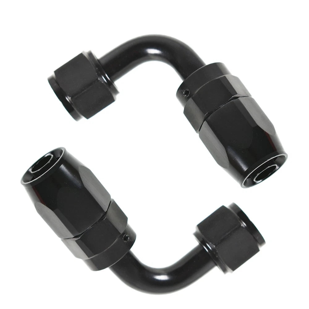 2X 90° Degree Swivel Hose End Fitting Adaptor for Fuel Oil AN8