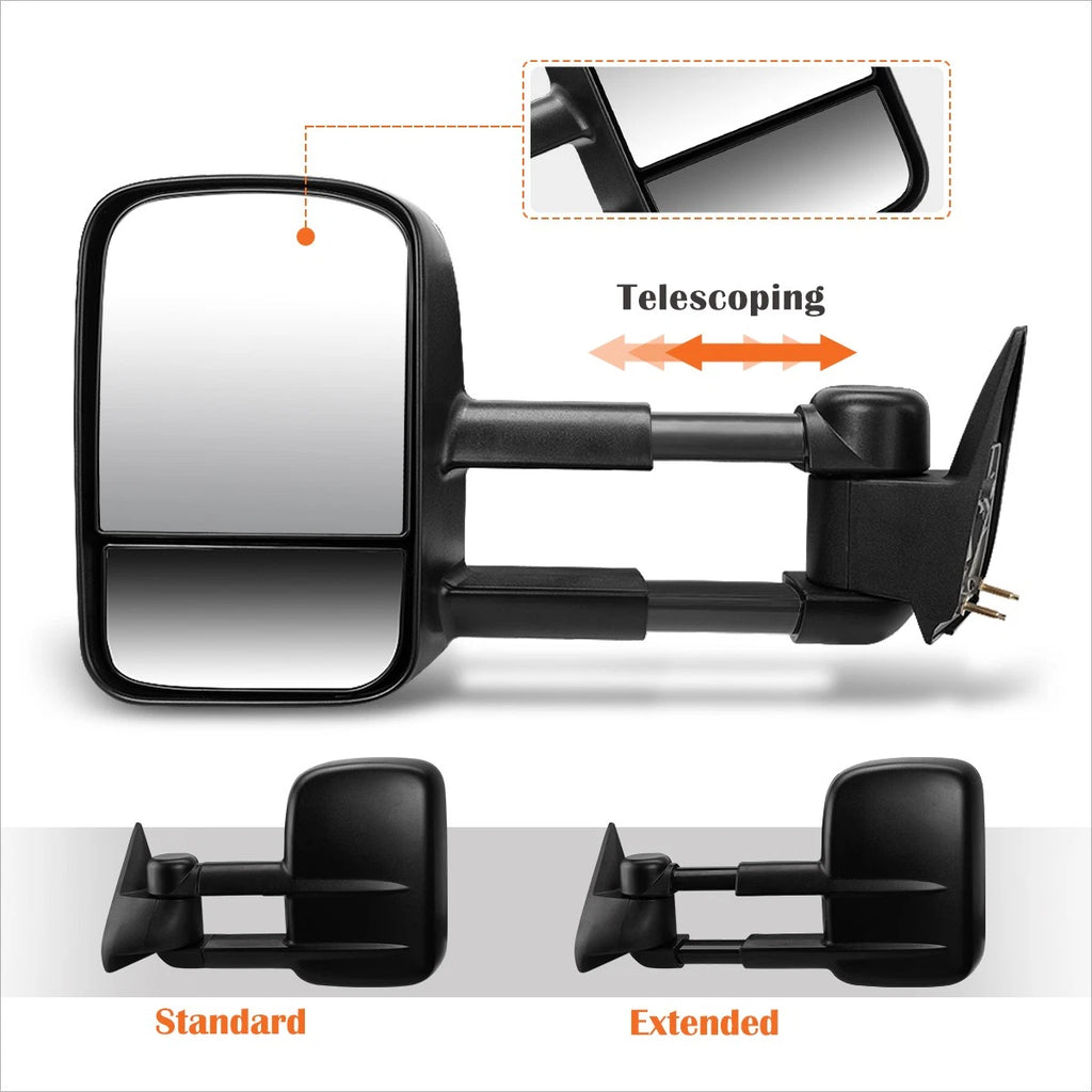 Manual Adjust Towing Mirror Left for Chevy Silverado/GMC Sierra (1999–2006)