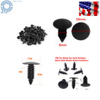 100 Pcs Push Clips for Car Auto Fender (8mm)