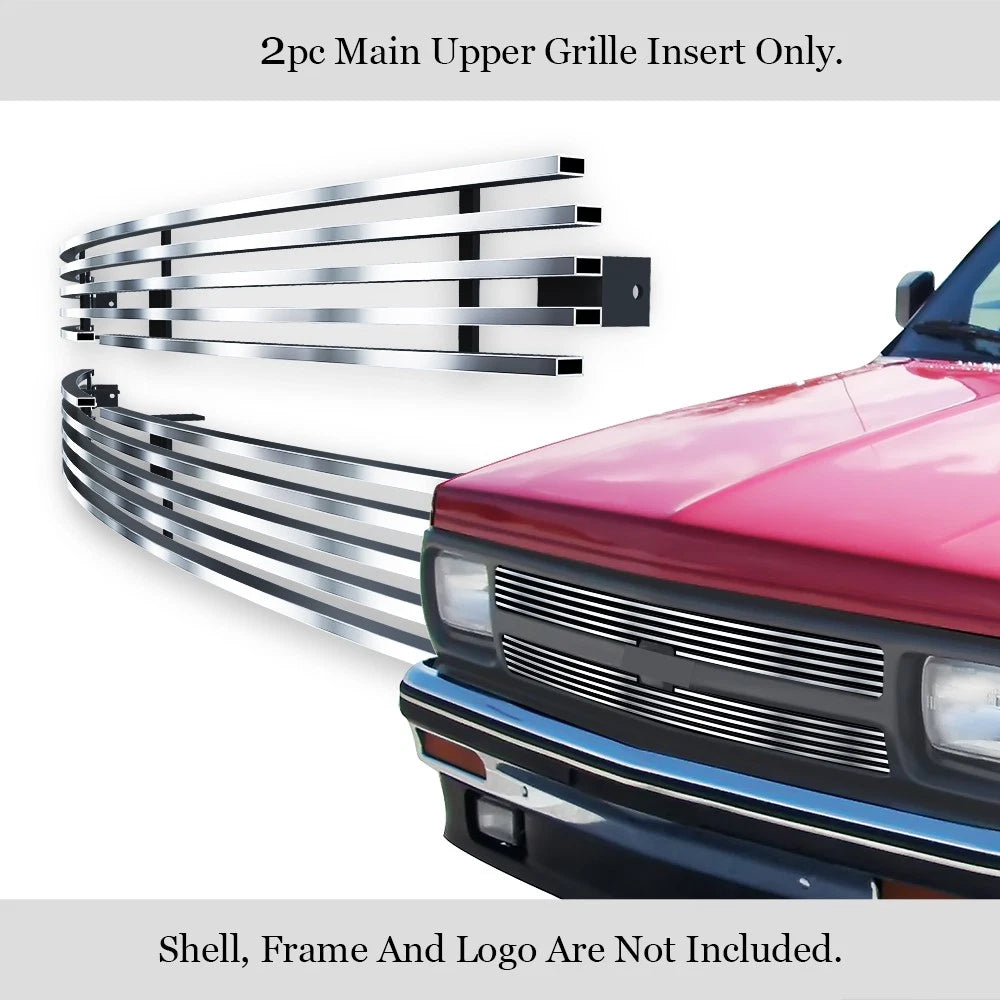 Upper Stainless Steel Billet Grille Insert for Chevy S-10/S-10 Blazer (1991-1992)