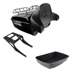 2X King Trunk Backrest Mounting Rack for Harley Fatboy (2008–2017)