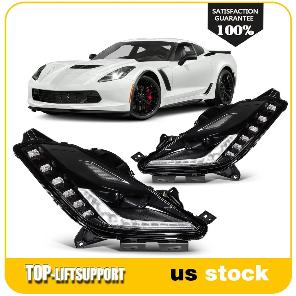 2X HID Xenon LED Headlights for Chevy Corvette Z06 (2015–2019)