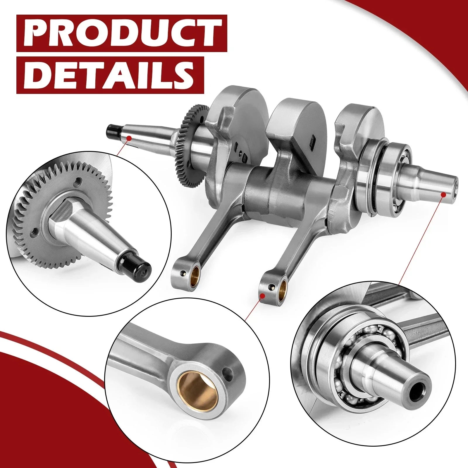 Crankshaft & bearings kit for Polaris RZR Ranger Sportsman 800 (2005–2017)