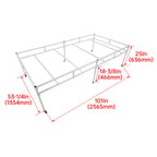 Set of 2 Rolling Flood Tables for Hydroponics (4.4'x8.4')