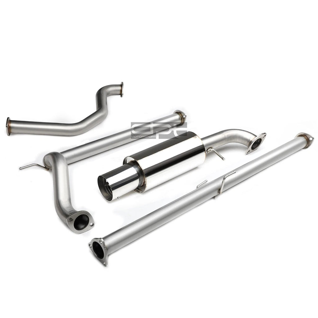 4" Round Muffler Tip for Honda Civic Ed Sedan (1989–1991) - Stainless Racing Catback Exhaust