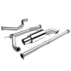 4" Round Muffler Tip for Honda Civic Ed Sedan (1989–1991) - Stainless Racing Catback Exhaust