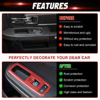 Carbon Fiber ABS Window Lift Control Panel Cover for Dodge Charger (2015-2021)