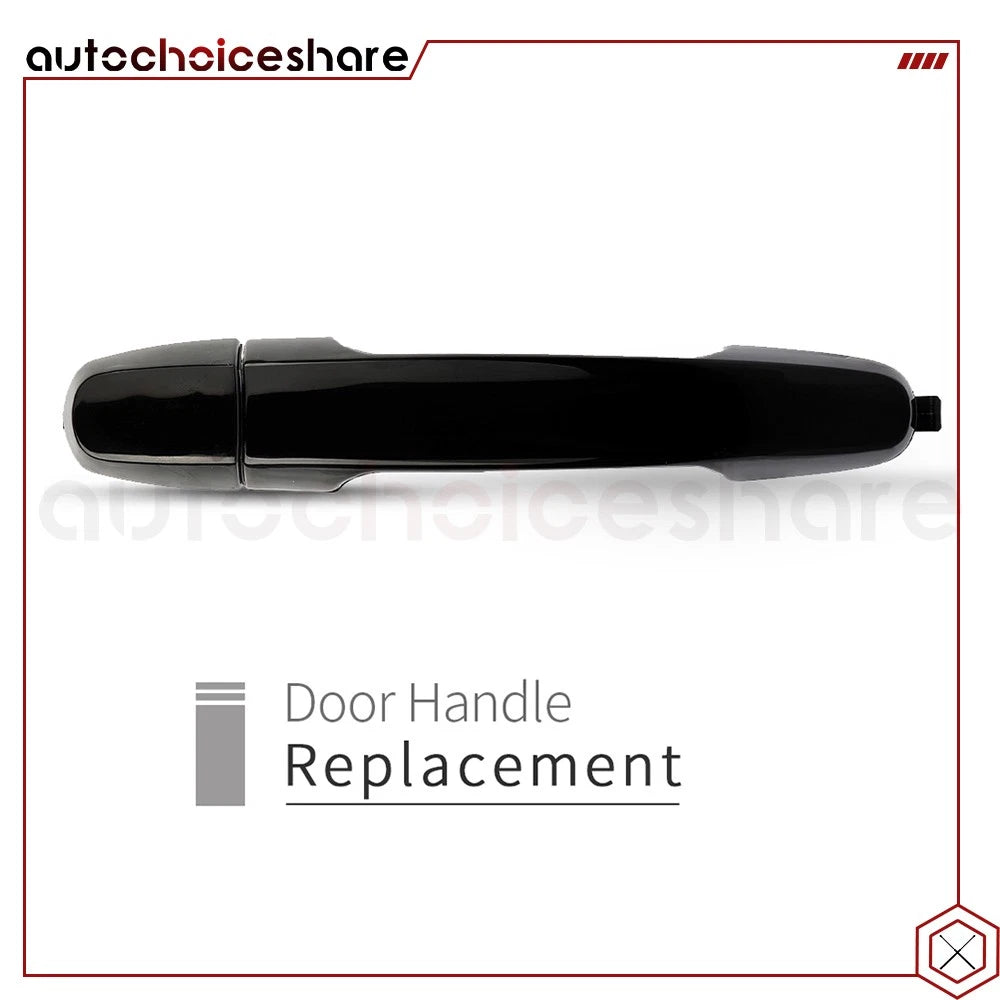 Set of 2 Black Exterior Door Handles for Toyota Sienna (2004–2010)