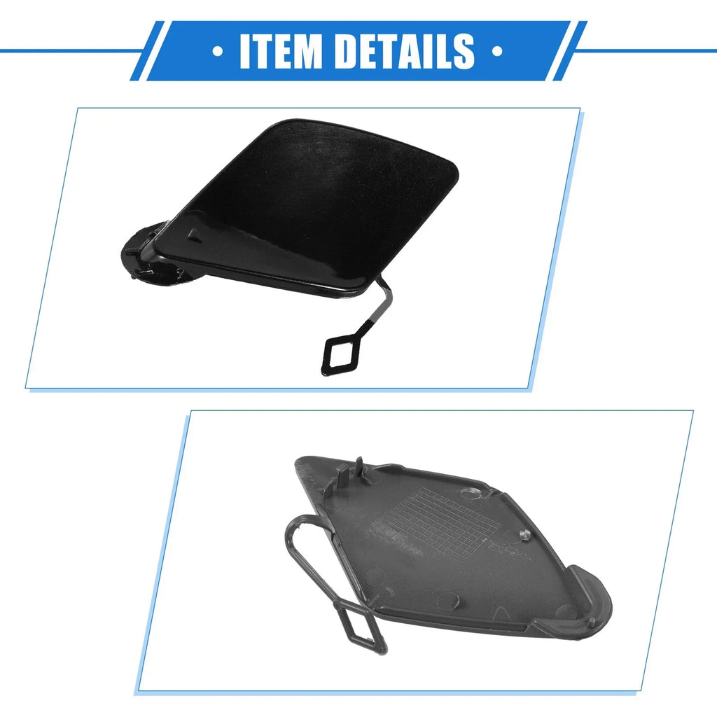 Front Right Tow Hook Eye Hole Cover Plastic Black for BMW 320i (2013-2018)