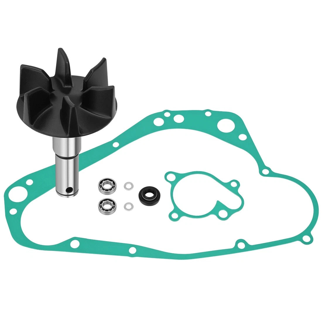 Water Pump Rebuild Kit w/ Impeller Shaft for Suzuki RM250 RMX250 (1989–1998)