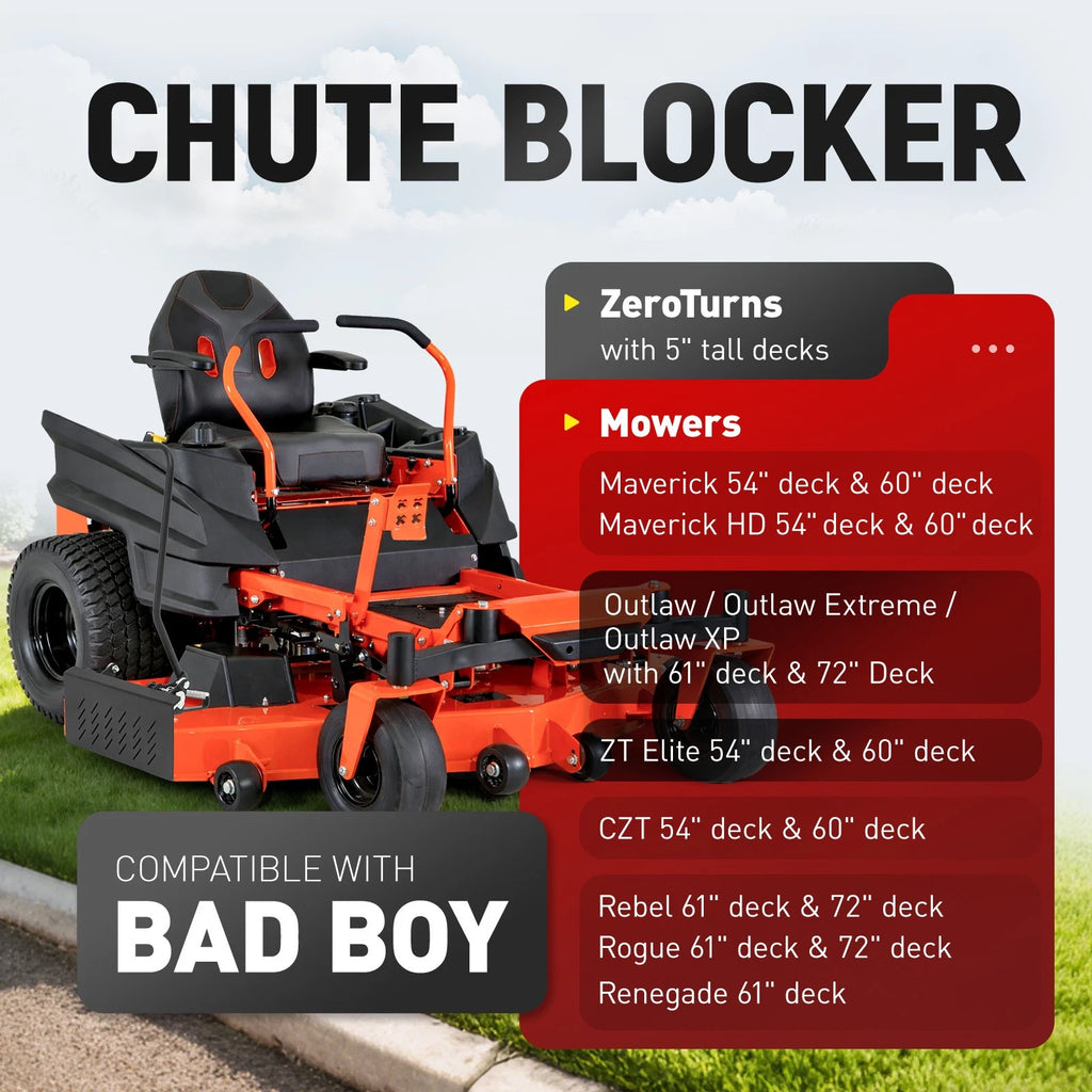 Chute Blocker System for Bad Boy Mowers (54" 60" 61" 72")