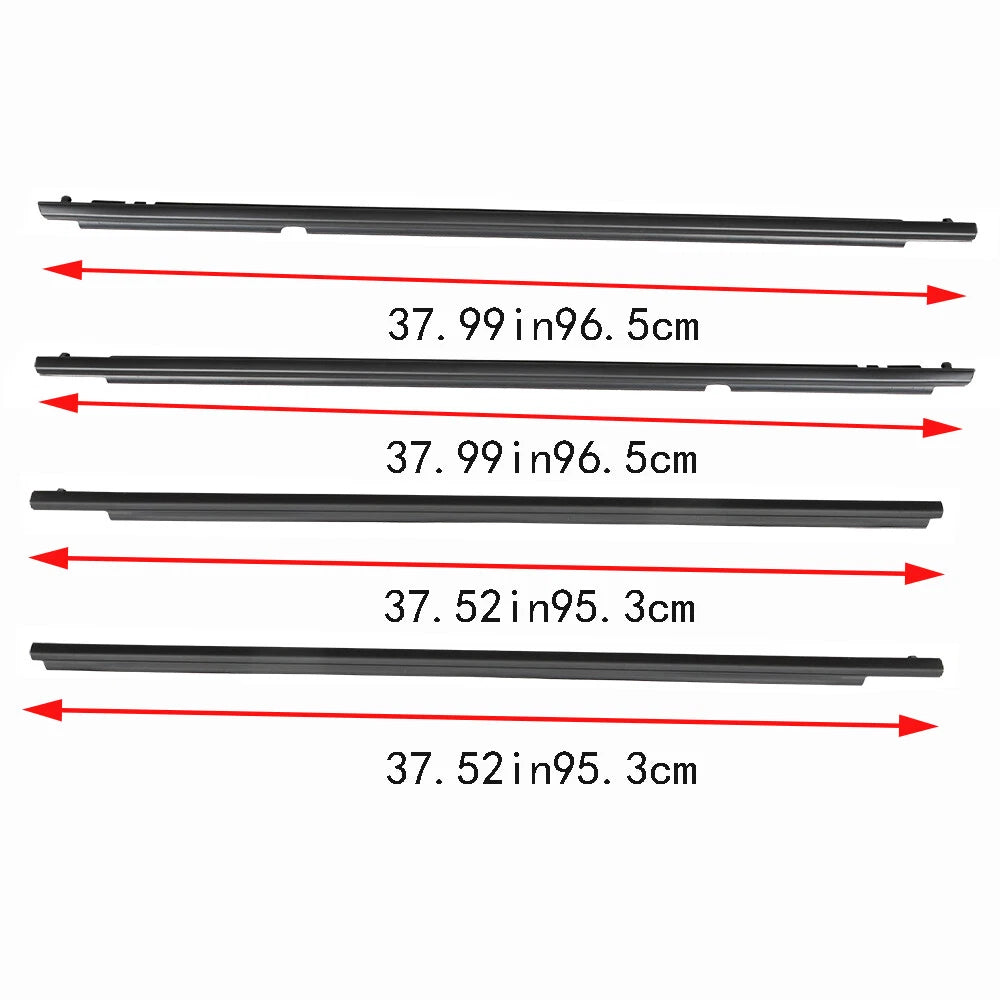 Set of 4 Weatherstrip Window Moulding Trim Seal for Toyota Corolla (2009–2012)