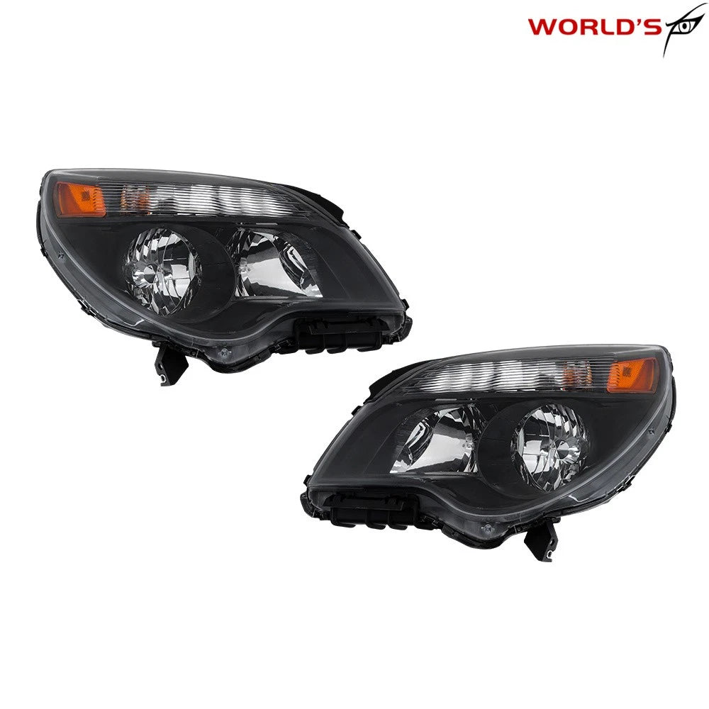 Set of 2 Halogen Headlights for Chevy Equinox LT/LS (2010–2015) Clear Lens