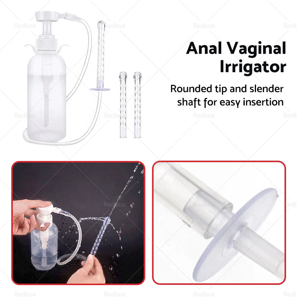 Enema Douche Cleaner Bottle Pump Kit 300ml for Women