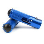 CNC Folding Foot Pegs Rear Set for Universal Motorcycle (All Years) - Blue
