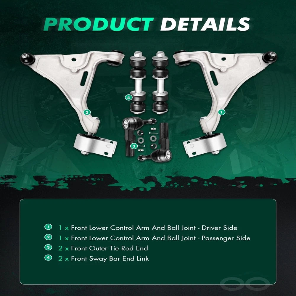 6pcs Front Suspension Kit for Buick Lucerne, Cadillac DTS (2006–2011)