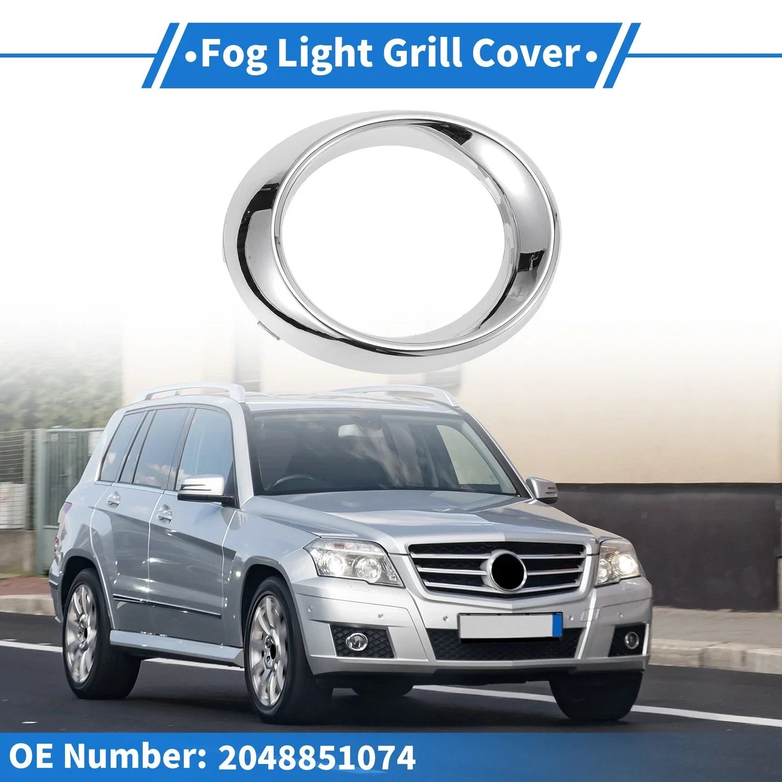 Front Right Fog Light Grill for Mercedes-Benz GLK350 (2010-2012)