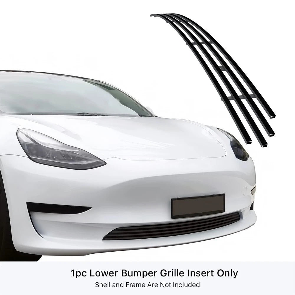Stainless Black Billet Grille Insert for Tesla Model 3 (2017-2026)