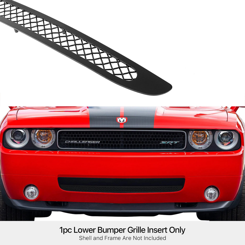 Stainless Black Mesh Grille Insert for Dodge Challenger (2009-2010)