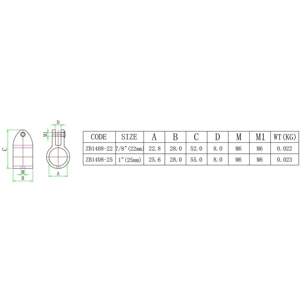 16 pcs Nylon Fittings Set for Bimini Top (Boat Accessories)