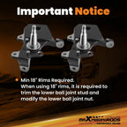 2" Front Drop Spindle Lowering Kit for Ford F-150 (1997-2003) 2WD