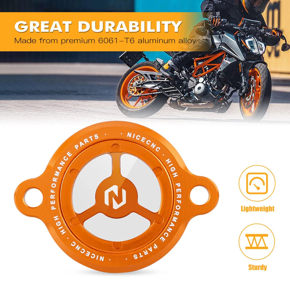 Clear Oil Filter Cap Cover for KTM 390 Duke RC (2016–2023)