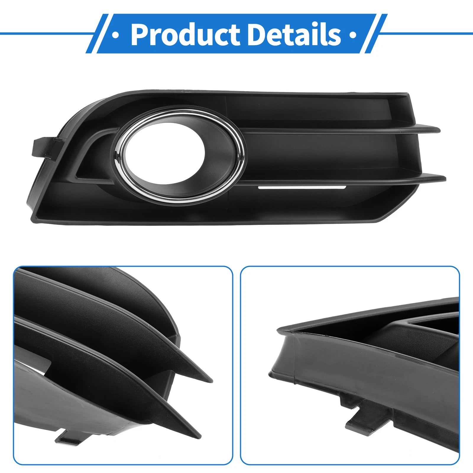 Fog Light Grill for Audi A1 (2010–2015) No. 8X0807682A ABS