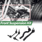 4pcs Front Suspension Kit Outer Tie Rod Ends & Sway Bar Links for Dodge Durango