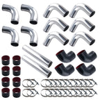 12PCS Intercooler Piping Kit for Universal Aluminum (3 Inch)