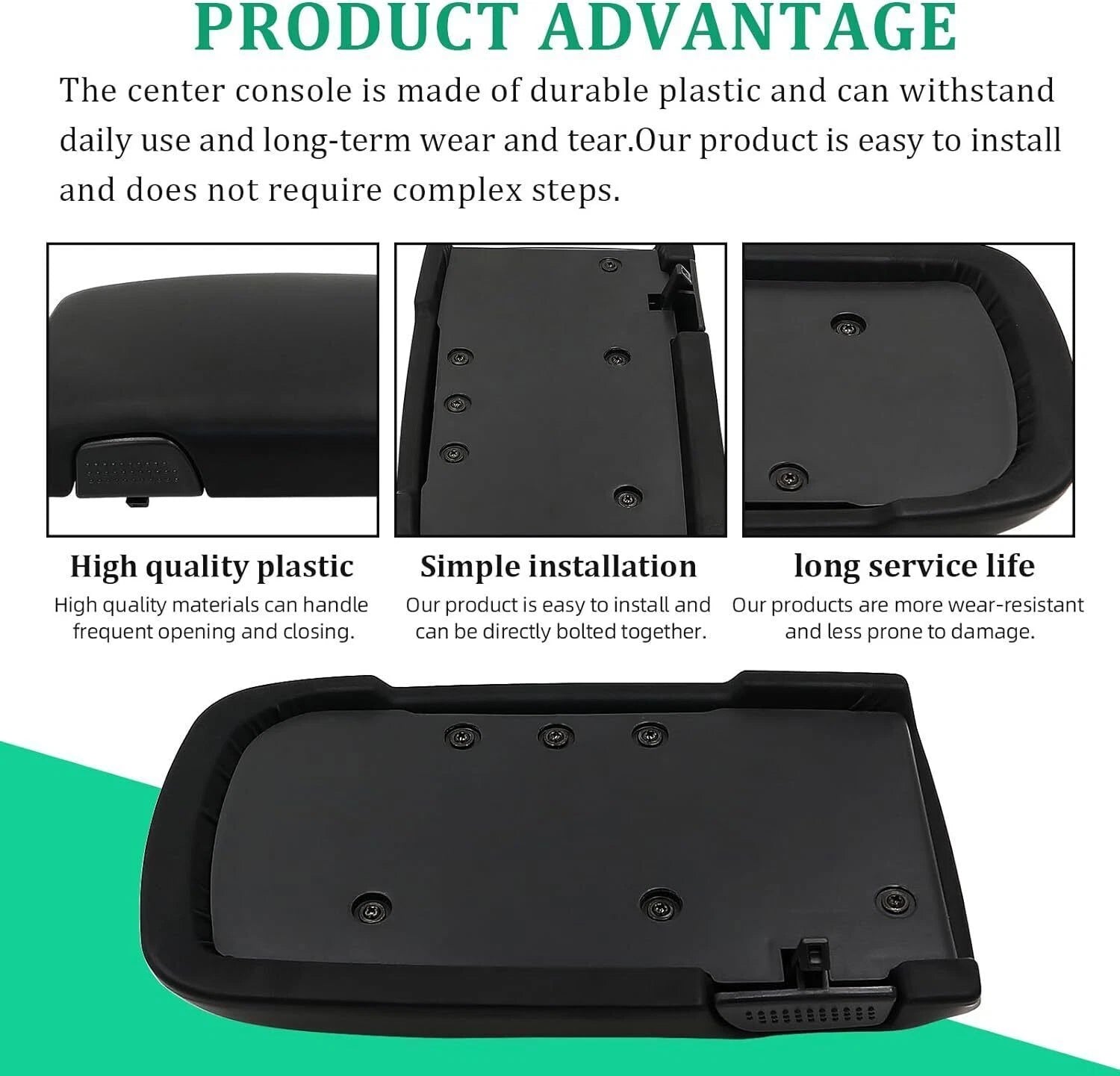 Console Door Lid Armrest 10421355 for Camaro/Firebird (1997–2002) Ebony Black