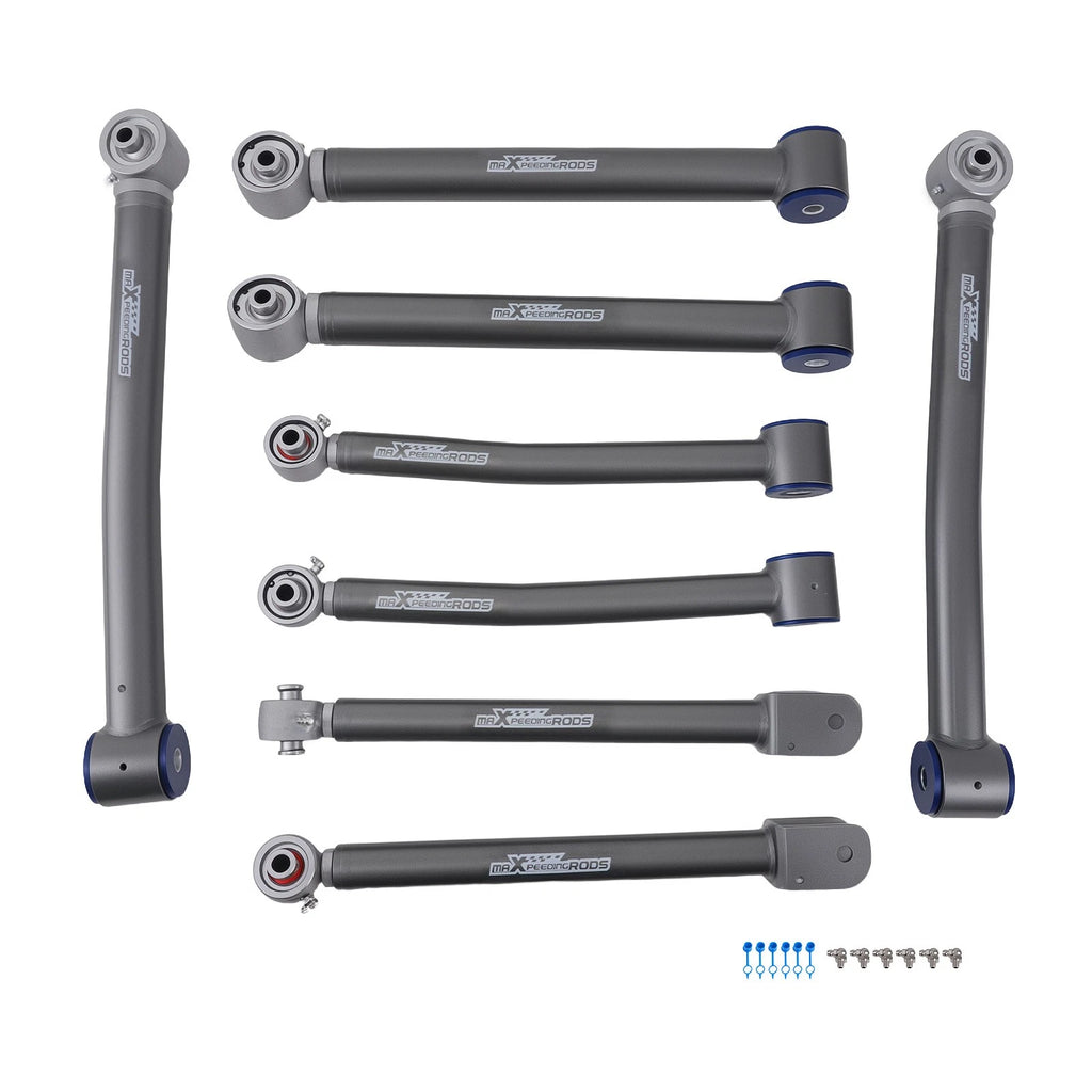 8 Psc Adjustable Control Arms for Jeep Wrangler JK (2007–2018) 0-6" Lift