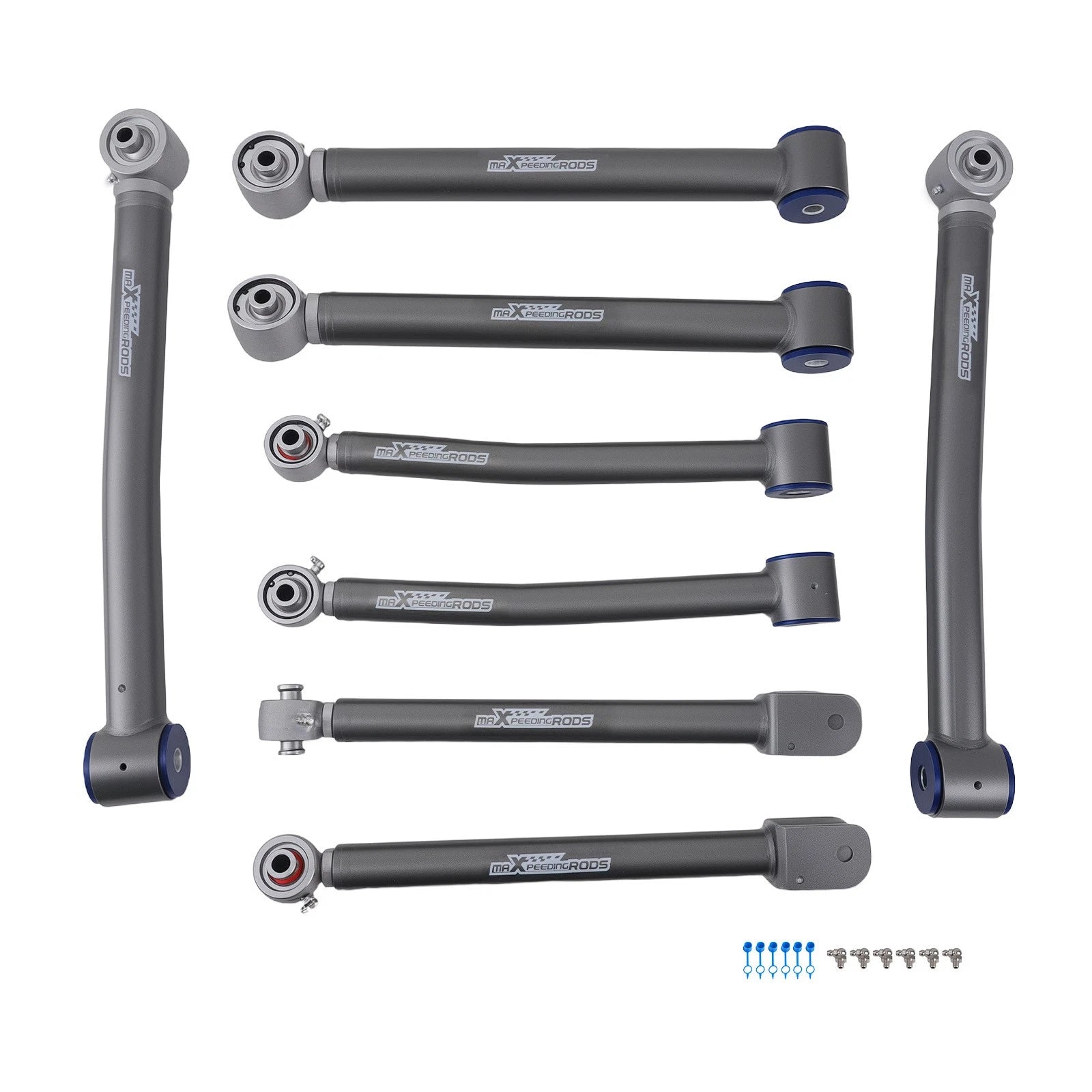 8 Psc Adjustable Control Arms for Jeep Wrangler JK (2007–2018) 0-6" Lift