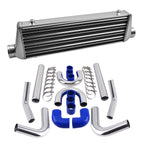 Universal Intercooler 27" x 7" x 2.5" + 2.5" Aluminum Turbo Pipe Kit
