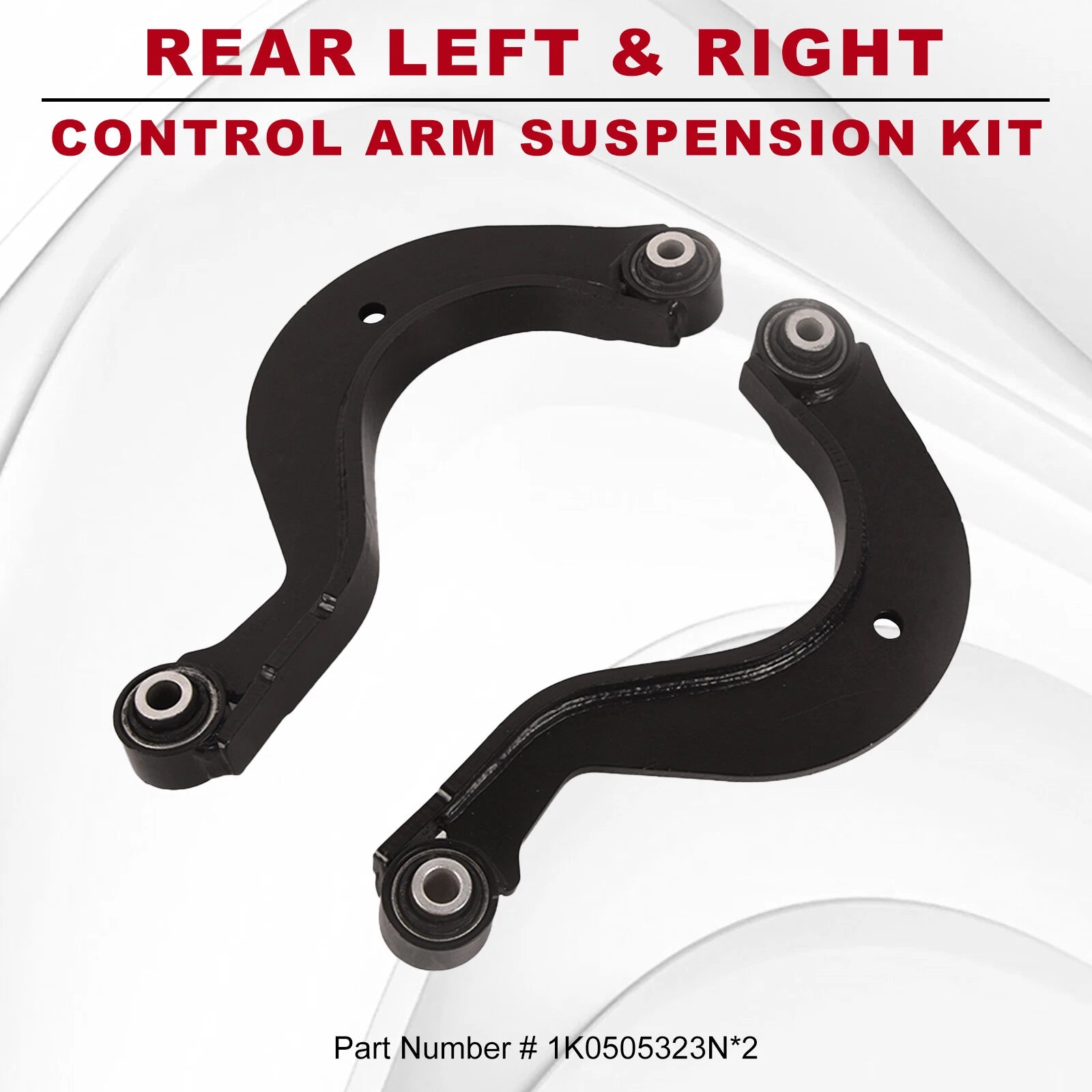 Set of 2 Rear Upper Control Arms for Audi A3 TT VW Golf Jetta Passat (2006-2013)