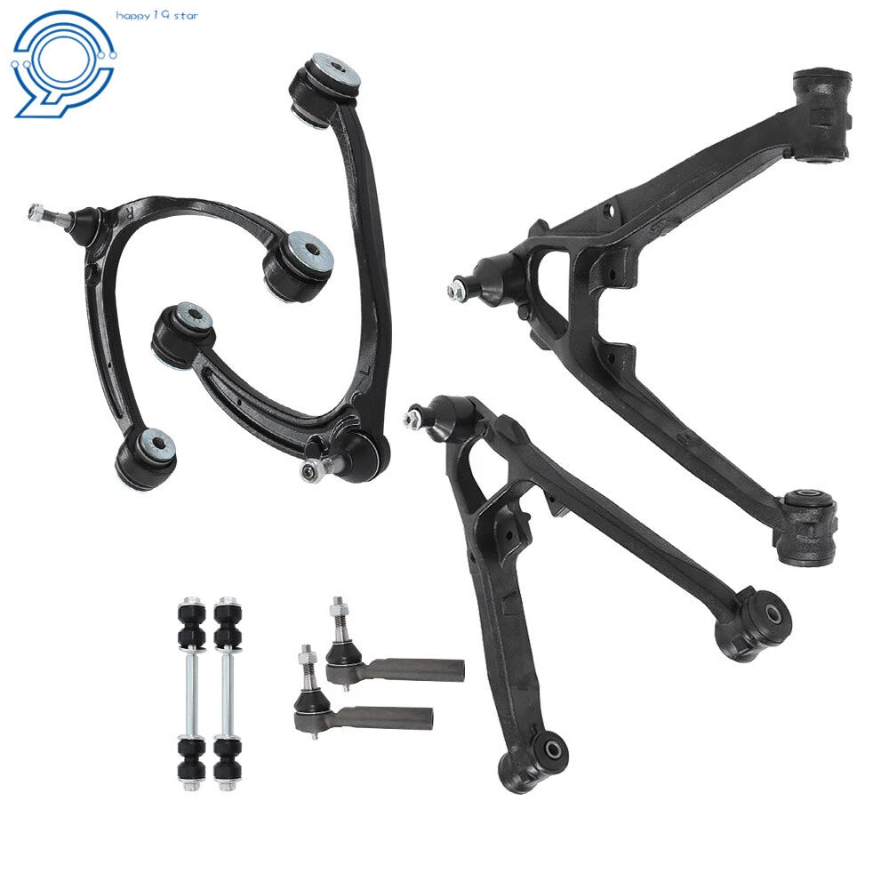 Set of 8 Front Upper and Lower Control Arms Kit for GMC Yukon Cadillac Escalade (2007–2014)