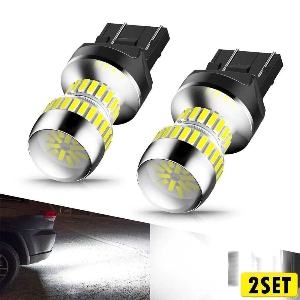 Set of 2 AUXITO 7440 7443 W21W LED 54 Up Back Reverse Light Bulbs (6000K)