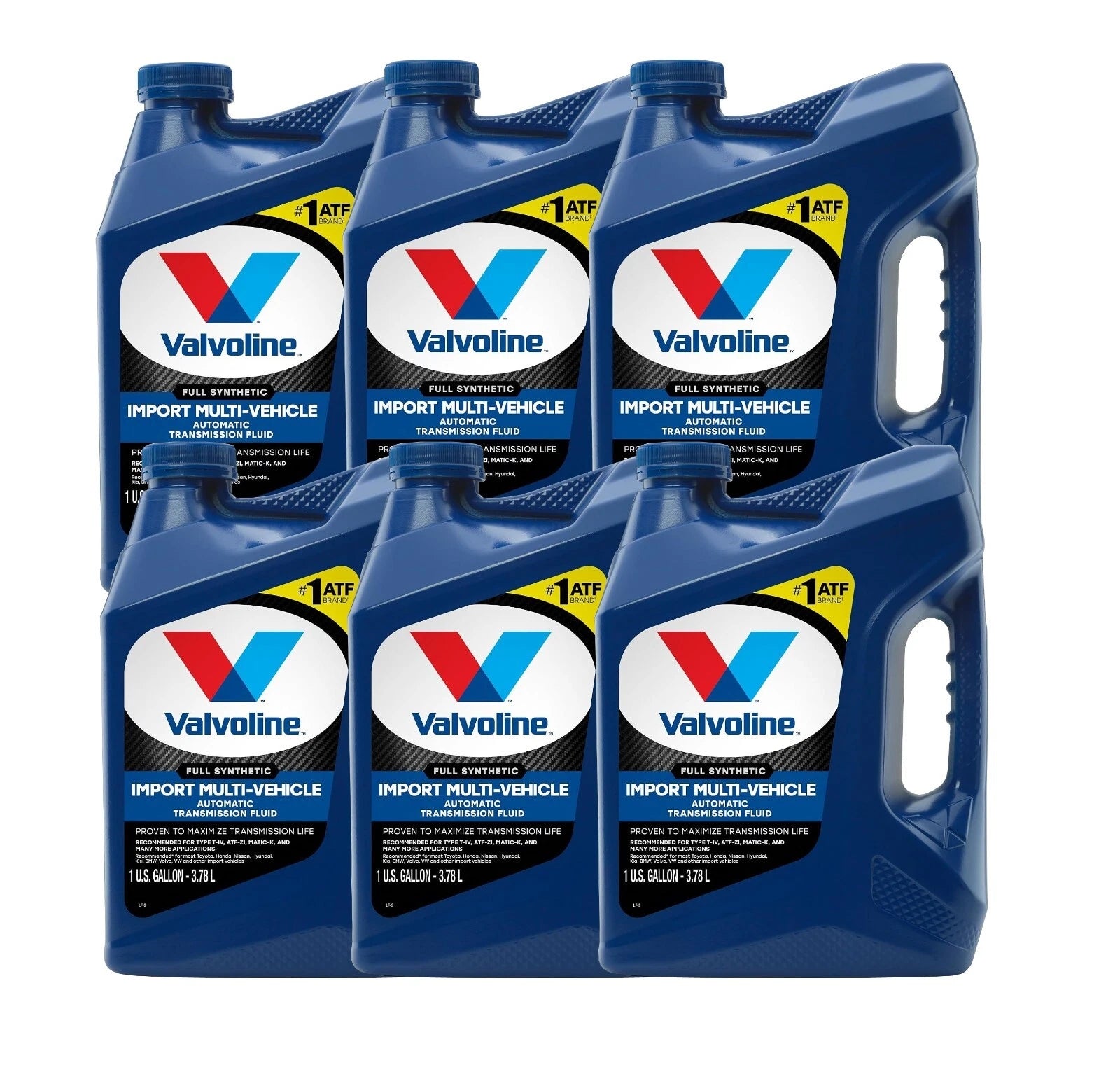 6 Gallons Valvoline Import Multi-Vehicle Full Synthetic Trans Fluid (6 x 1ga)
