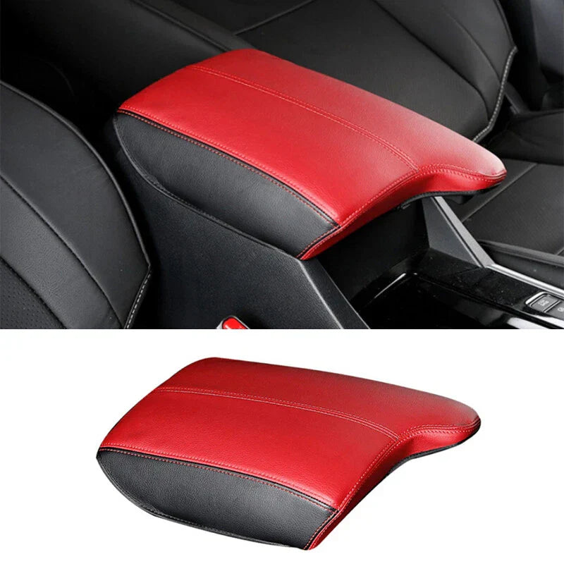 Red Leather Central Console Armrest Box Cover for Honda Accord (2014–2017)