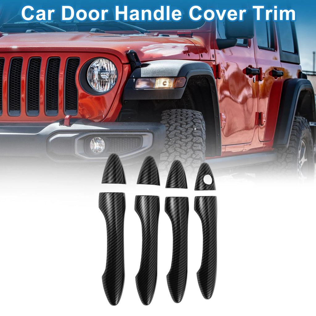 Door Handle Cover Trim for Hyundai IX35 (2010–2015) Carbon Fiber Black