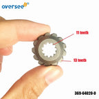 Pinion Bevel Gear for Tohatsu Nissan 2-6 HP Outboard (11T 369-64020-0)