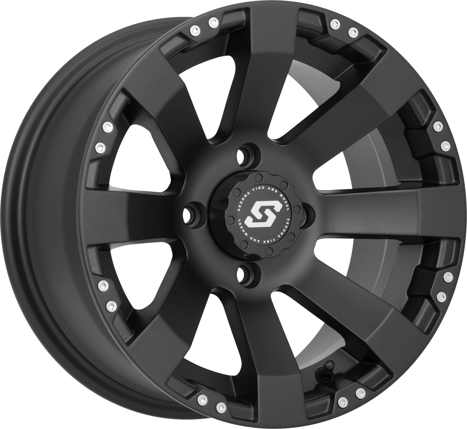 Spyder Wheel 12x7 4/110 2+5 Black for Honda Suzuki ATV/UTV (Fits Various)