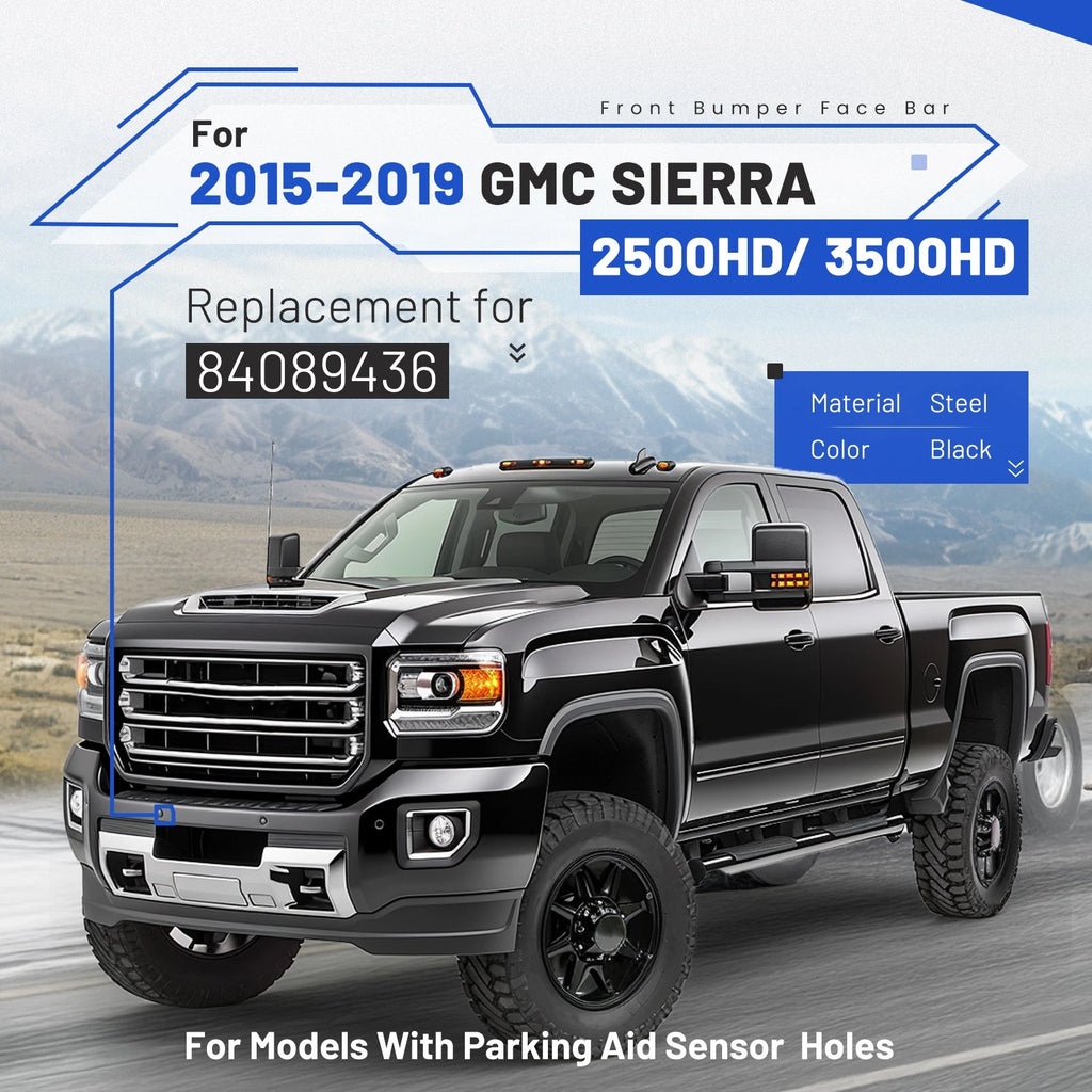 Front Bumper Face Bar for GMC Sierra 2500HD 3500HD (2015–2019)