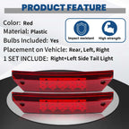 Pair Tail Lights for Polaris Ranger 500 700 800 900 (2009–2016) 2411099